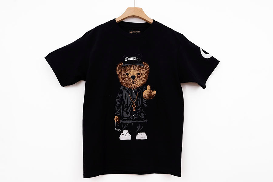 COMPTON BEAR BLACK T-SHIRT