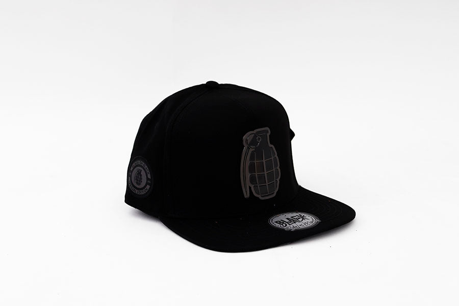 JC HAT BLACK ON BLACK GRENADE