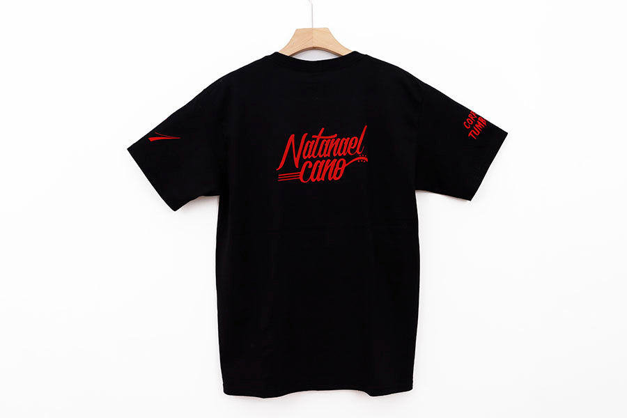 CORRIDOS TUMBADOS LOGO FACE UP BLACK T-SHIRT