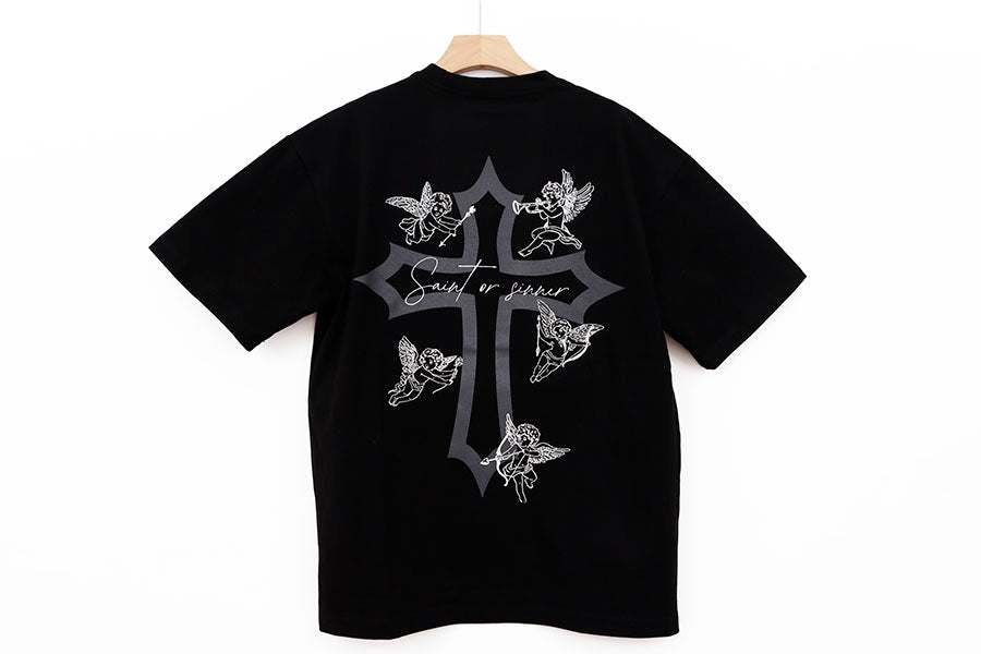 ONLY ONCE GRAY CROSS OVERSIZE