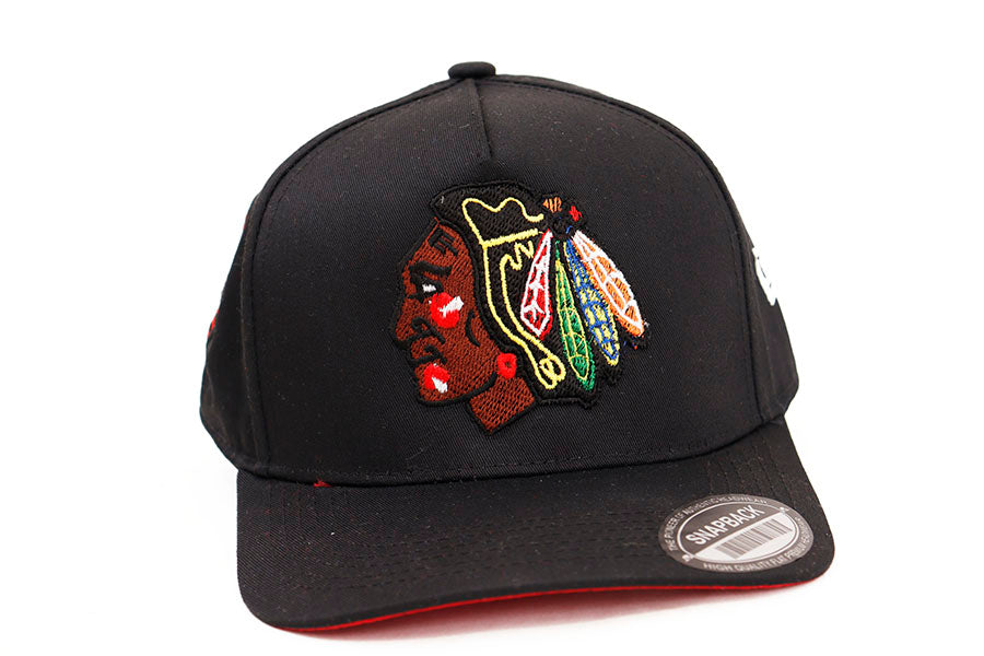 BLACKHAWKS ALL BLACK WAYCAP