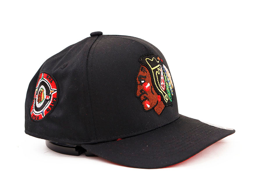 BLACKHAWKS ALL BLACK WAYCAP