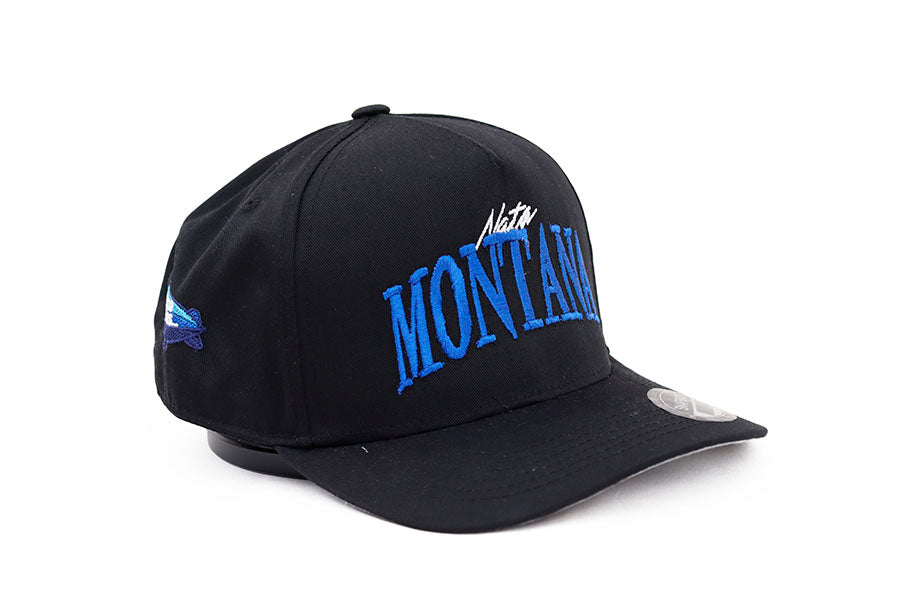 NATA MONTANA BLUE LETTERS CAPITAL BLACK