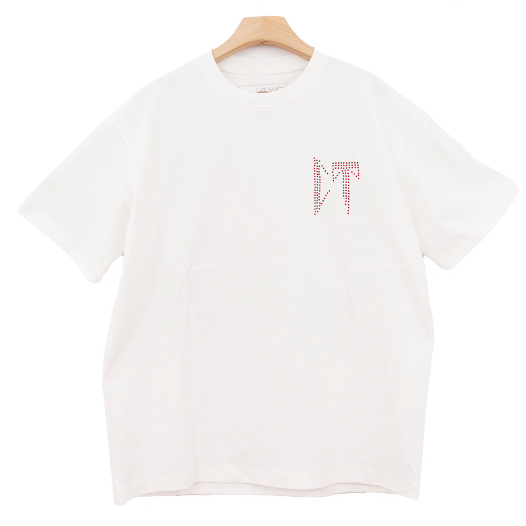 CT AMOR TUMBADO IN BACK CRYSTALS WHITE OVERSIZE