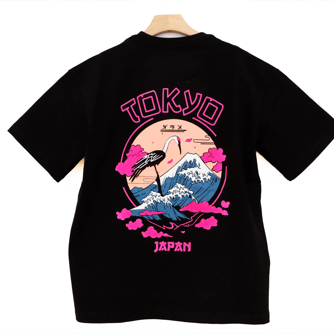 TOKYO JAPAN ROSE AND BLACK OVERSIZE