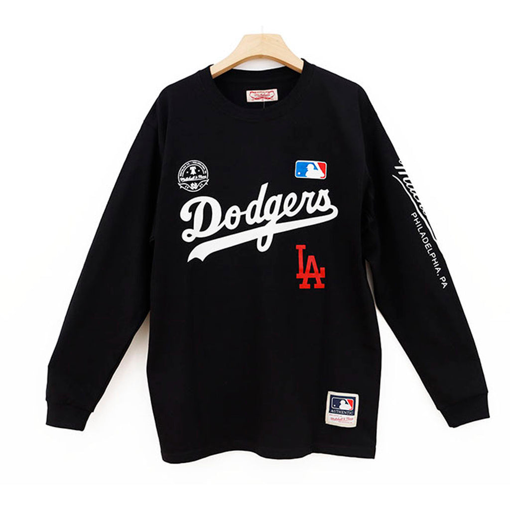 L.A DODGERS MINI LA RED BLACK MANGA LARGA