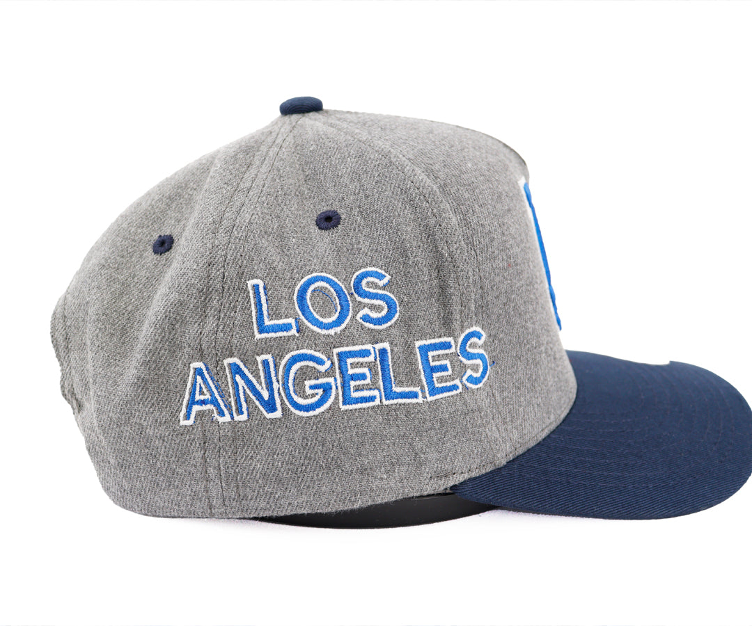 LOS ANGELES DODGERS ALL CAP LA SOLID GRAY JOHNNI