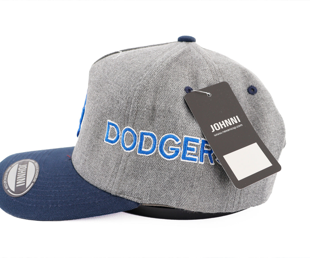 LOS ANGELES DODGERS ALL CAP LA SOLID GRAY JOHNNI