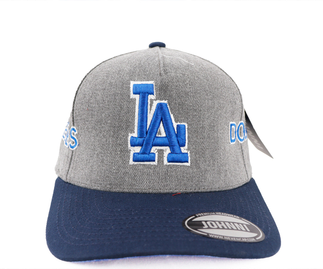 LOS ANGELES DODGERS ALL CAP LA SOLID GRAY JOHNNI