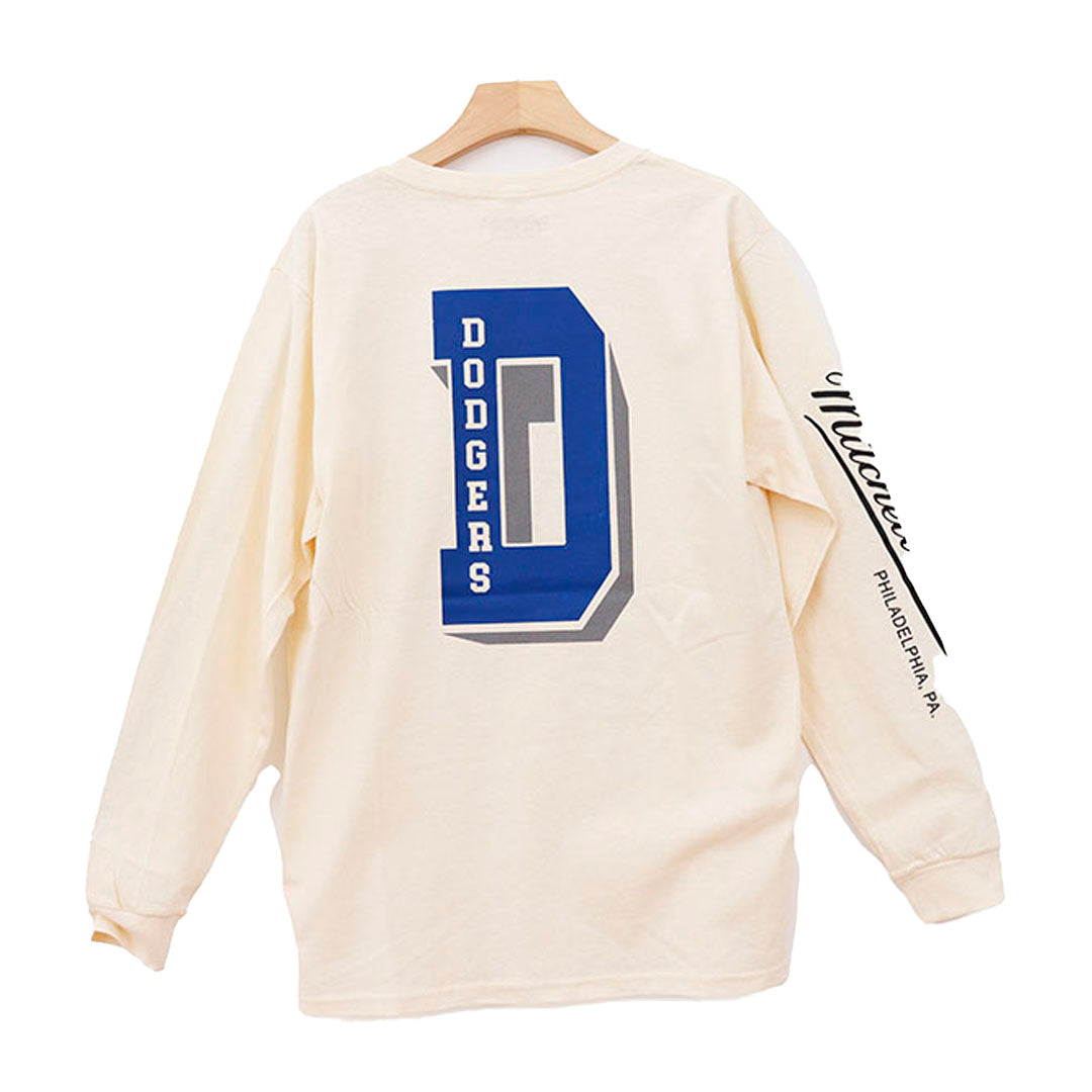 DODGERS BIG D BACK BEIGE MANGA LARGA