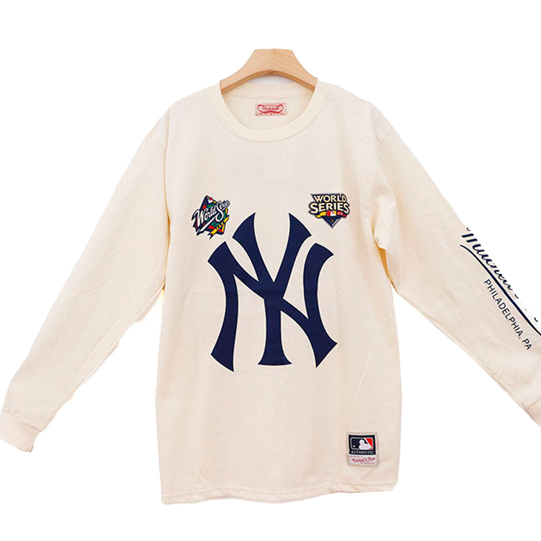 N.Y YANKEES WOLRD SERIES BEIGE MANGA LARGA