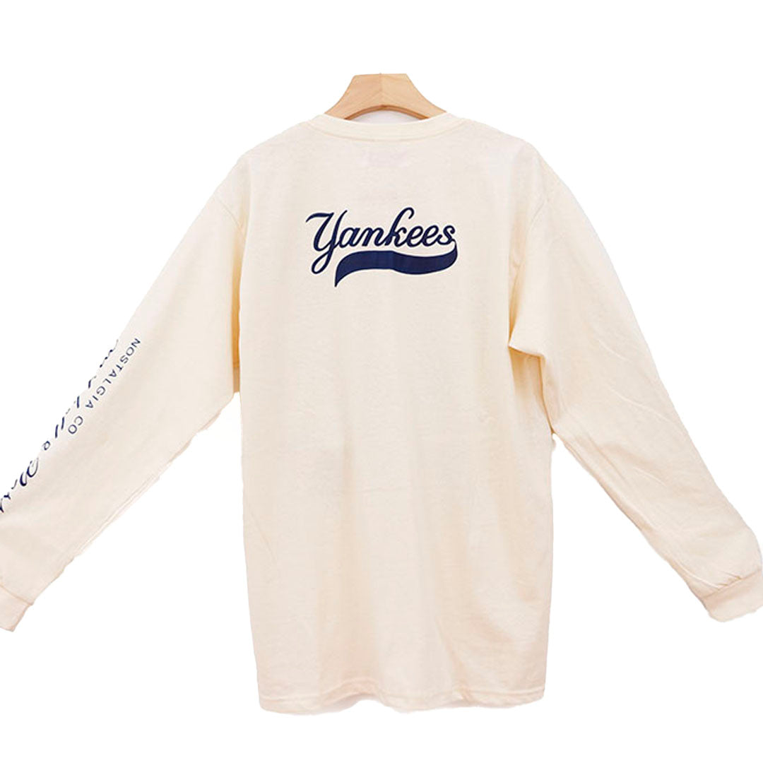 N.Y YANKEES WOLRD SERIES BEIGE MANGA LARGA