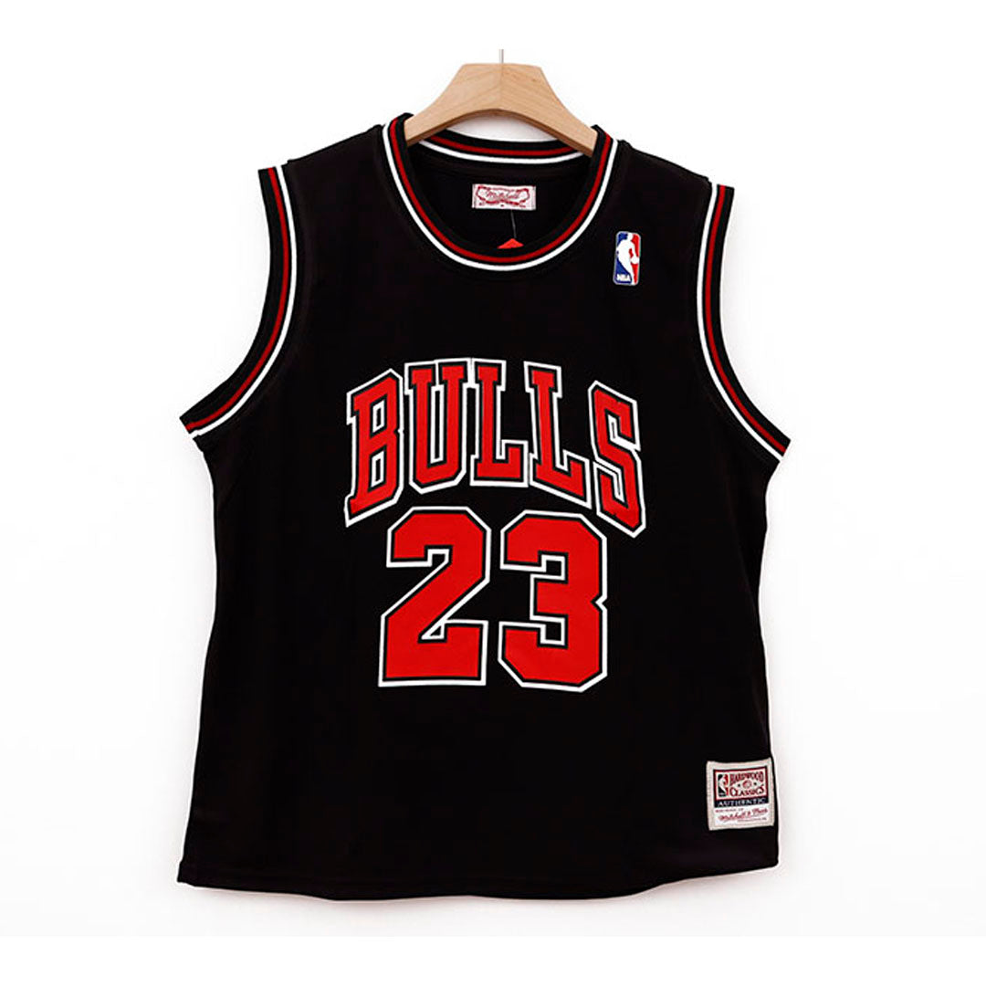 CHICAGO BULLS 23 JORDAN BLACK JERSEY
