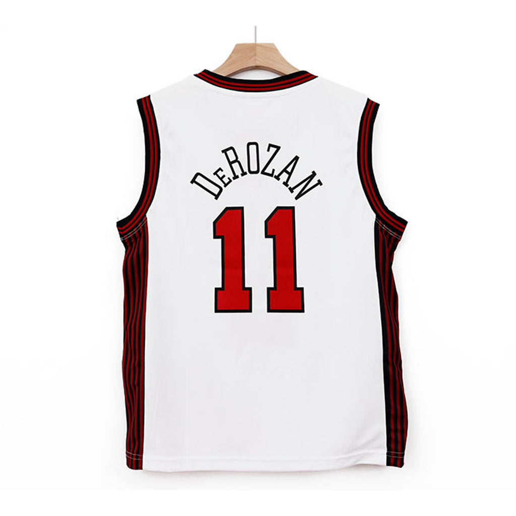 CHICAGO BULLS JORDAN BLACK OUTLINE WHITE JERSEY