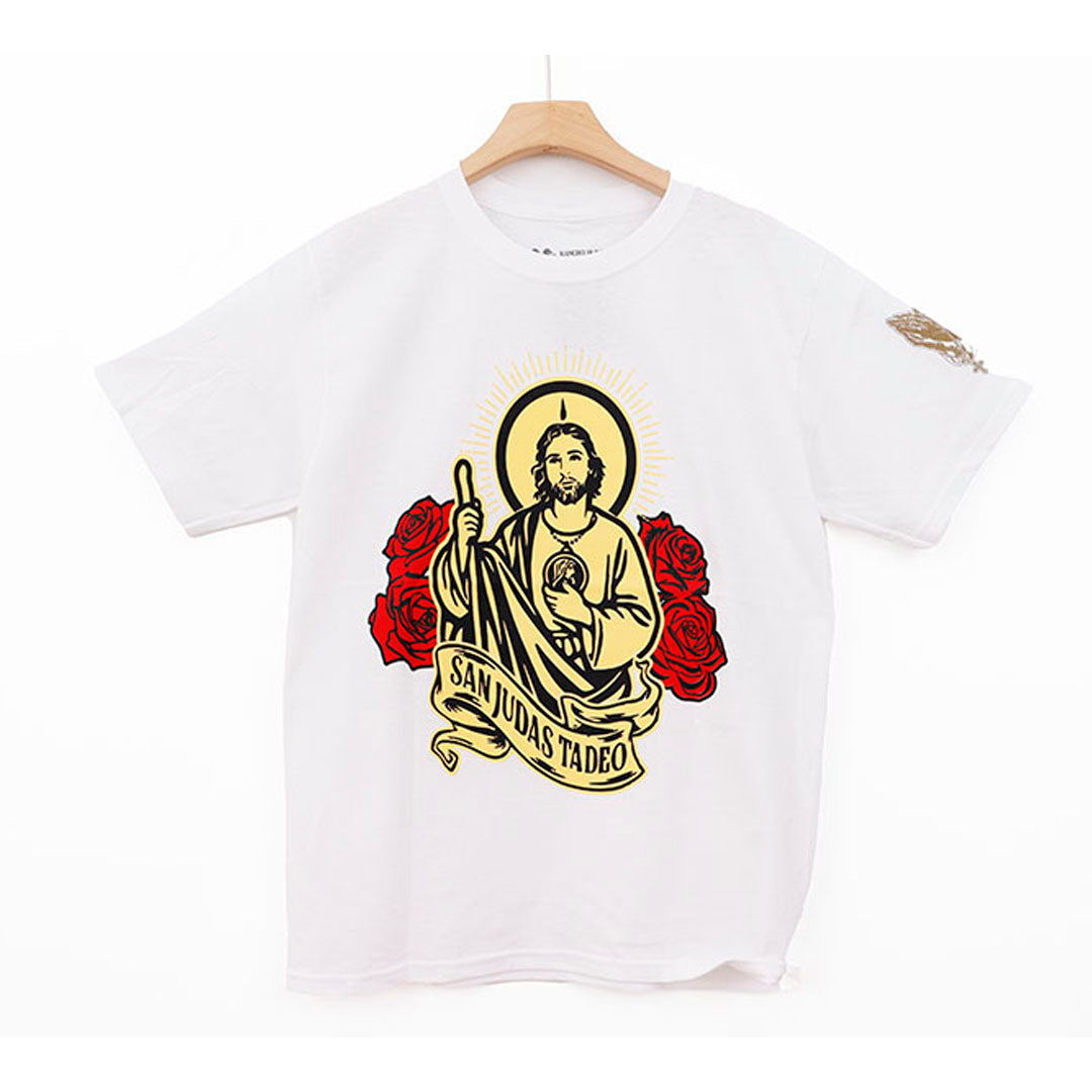 SAN JUDAS YELLOW AND ROSES WHITE