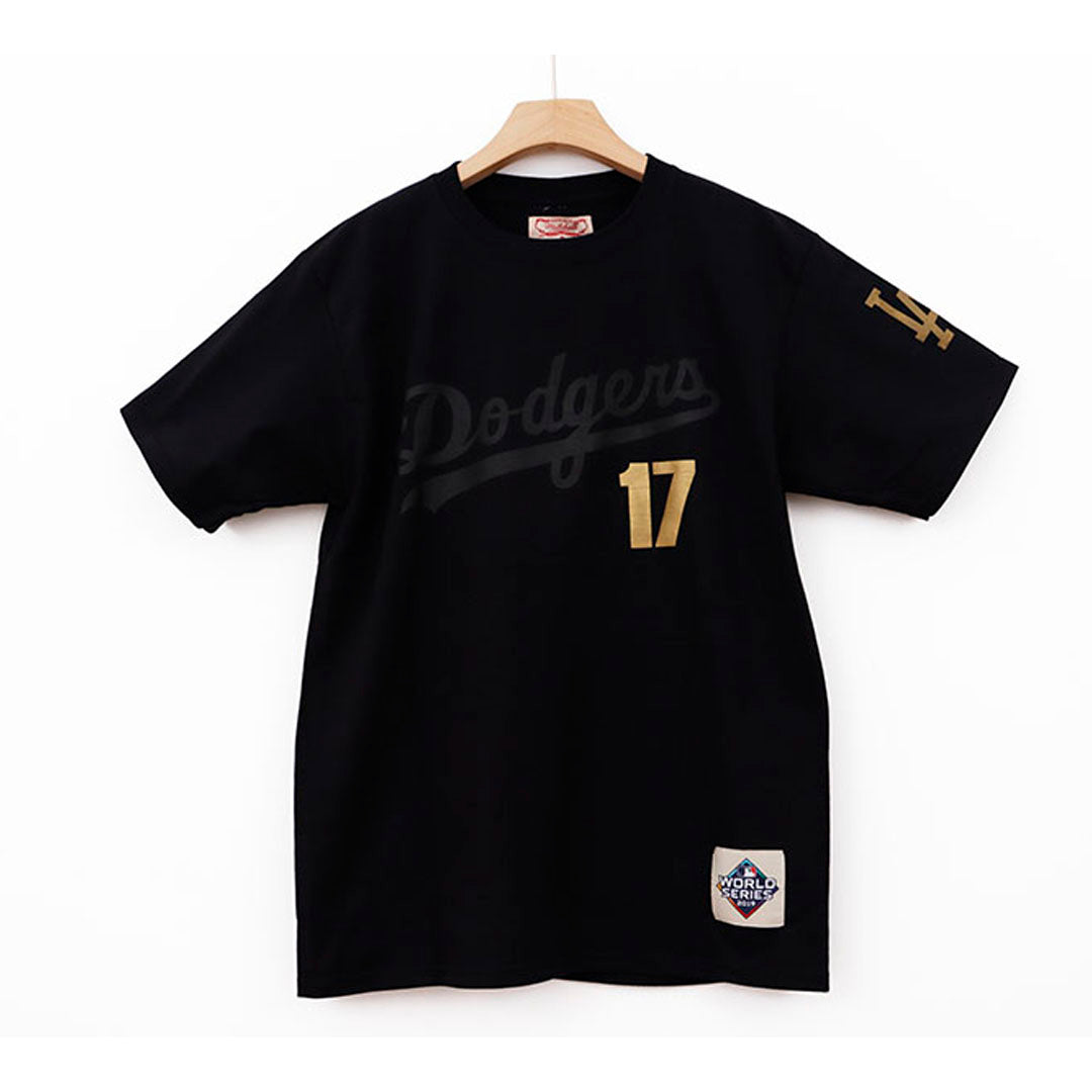 DODGERS 17 BLACK AND GOLD OTHANI JAPAN LETTERS EDITION