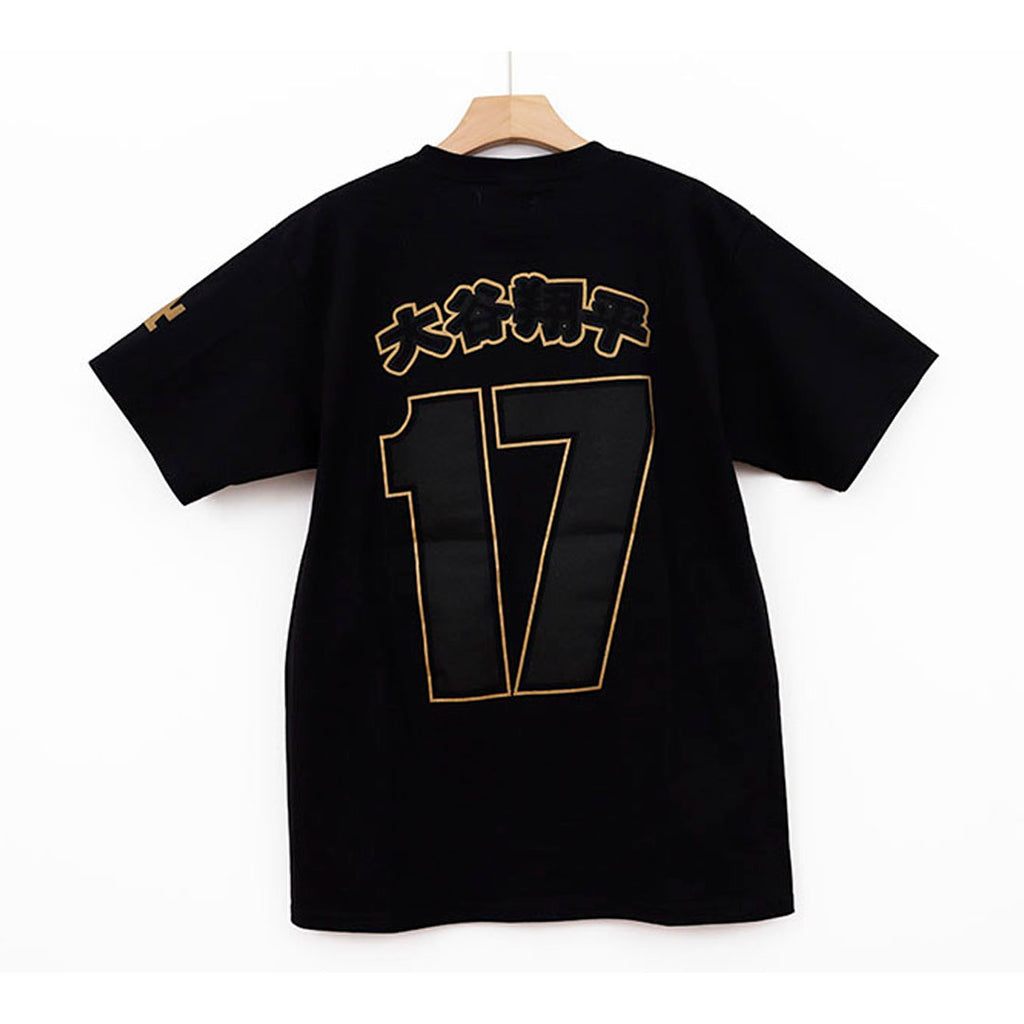 DODGERS 17 BLACK AND GOLD OTHANI JAPAN LETTERS EDITION