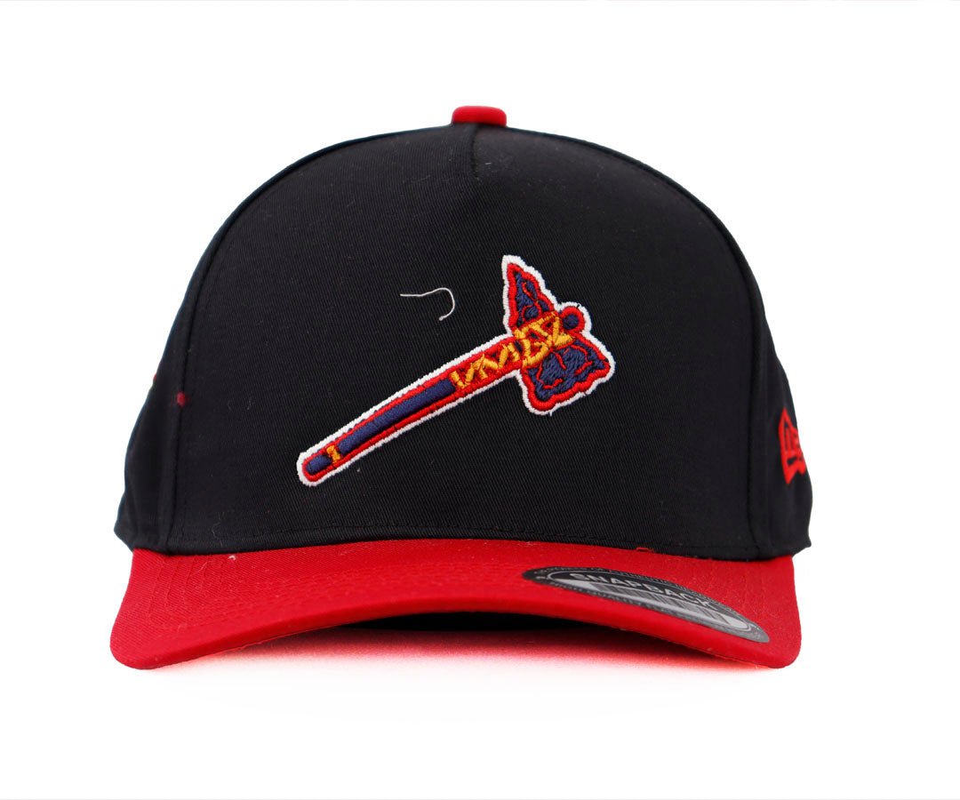 ATLANTA BRAVES HAMMER BLACK AND RED WAYCAP