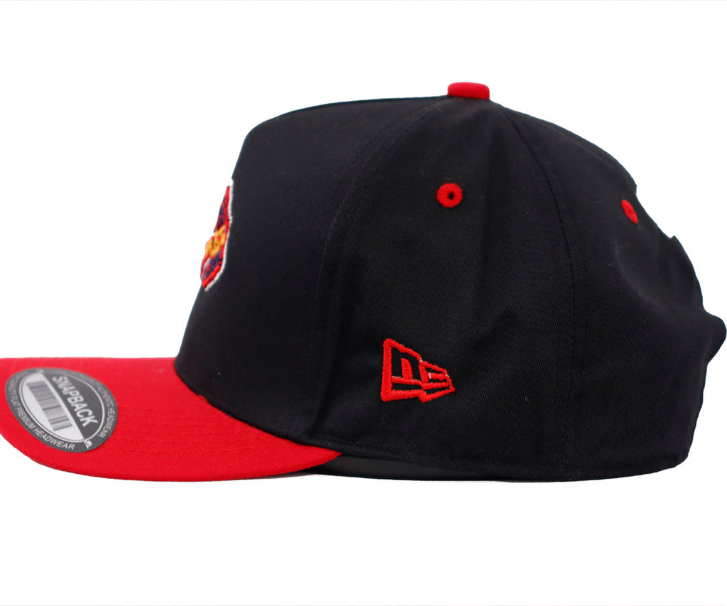 ATLANTA BRAVES HAMMER BLACK AND RED WAYCAP