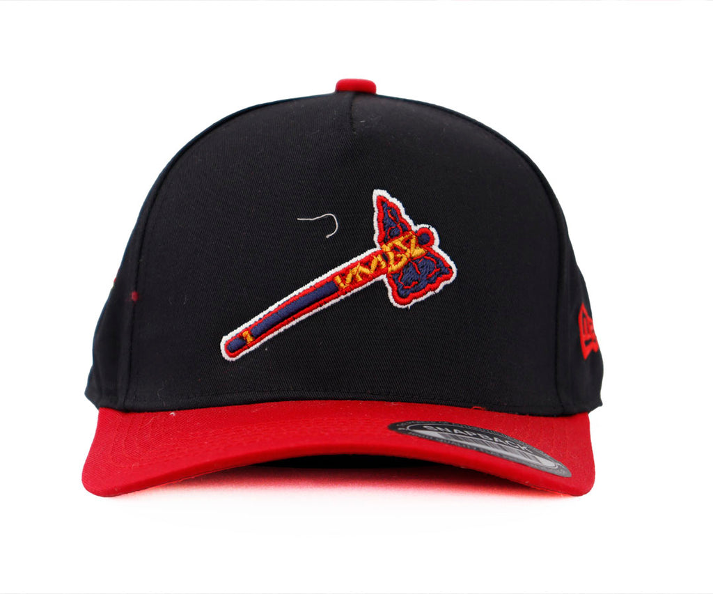 ATLANTA BRAVES HAMMER BLACK AND RED WAYCAP