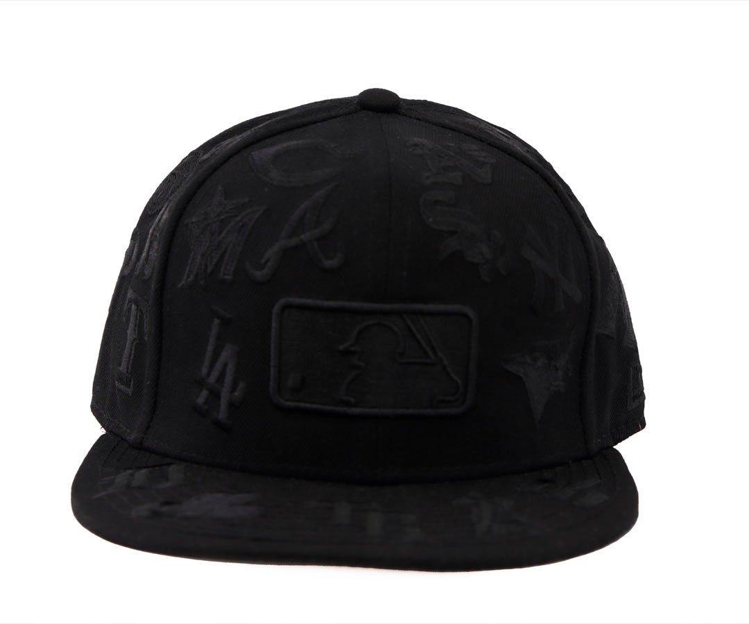 MLB OVER LOGOS TOTAL BLACK CAP CERRADA G5