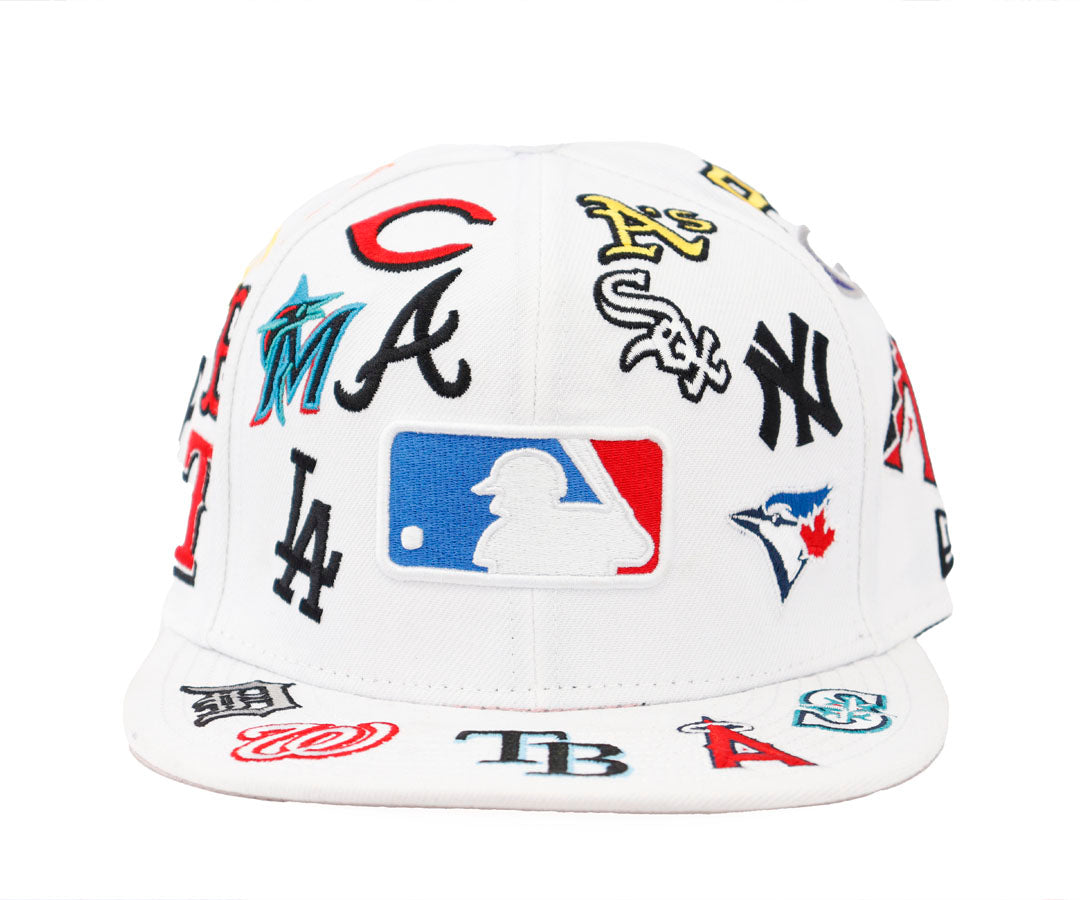 MLB OVER LOGOS WHITE CAP CERRADA G5