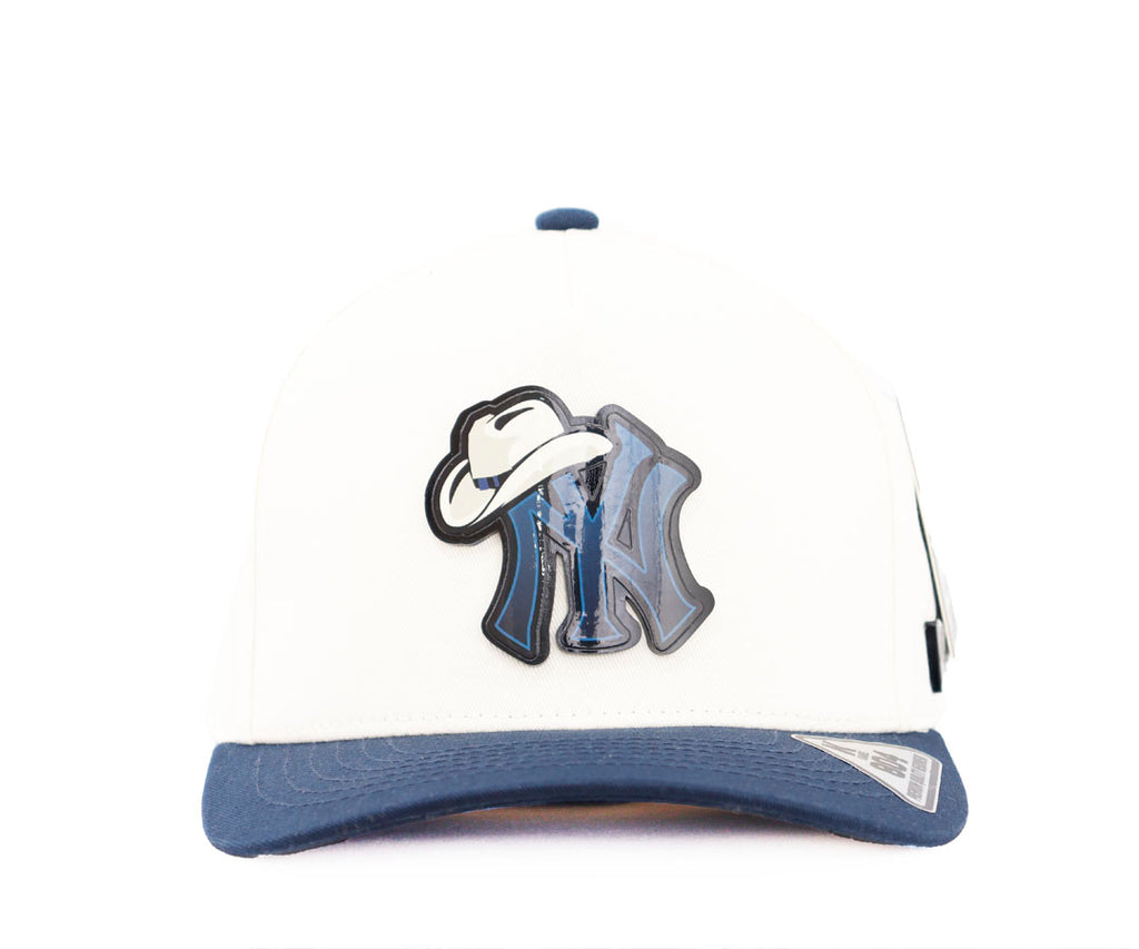 NY YANKEES RANCHERO BEIGE AND NAVY CAP PLACA KAMEL
