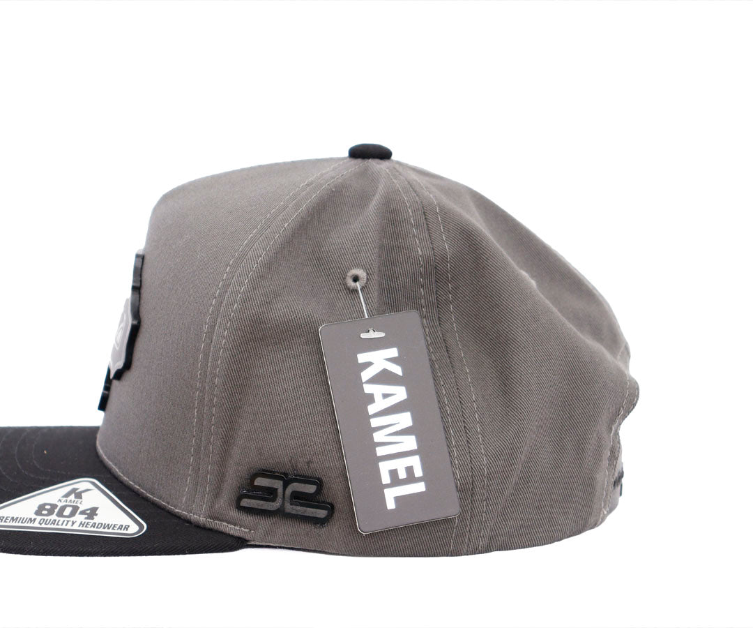 DOBLE PP AND FLOWER GRAY AND BLACK CAP PLACA KAMEL