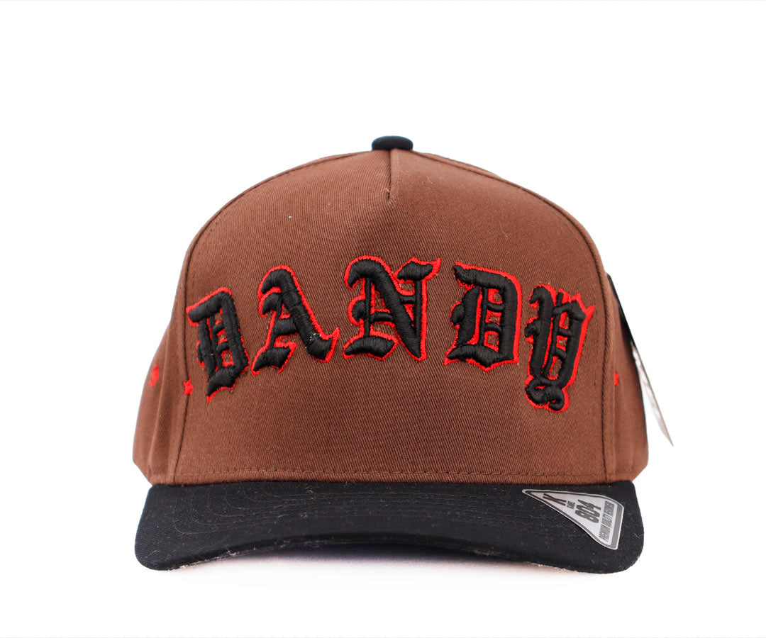 DANDY BROWN LETTERS RED AND BLACK KAMEL