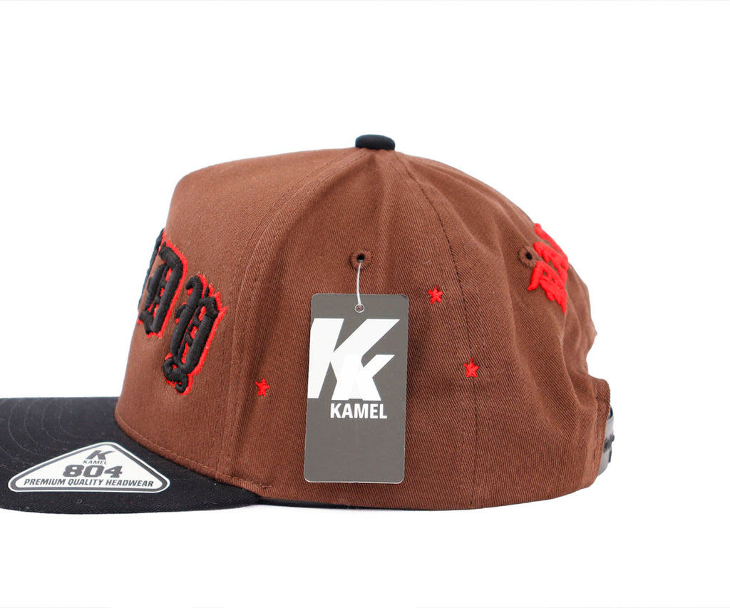 DANDY BROWN LETTERS RED AND BLACK KAMEL