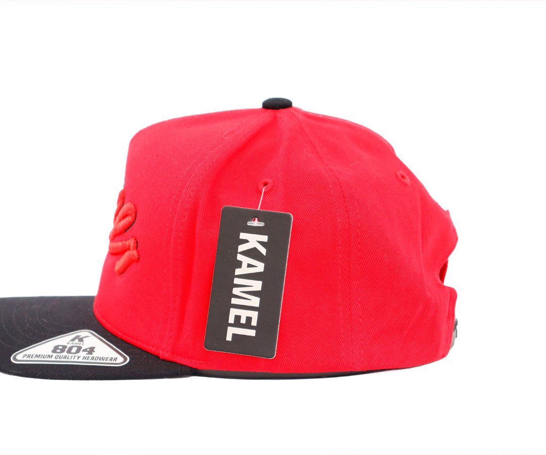 CHICAGO BULLS BIG WORD RED CAP VICERA BLACK KAMEL