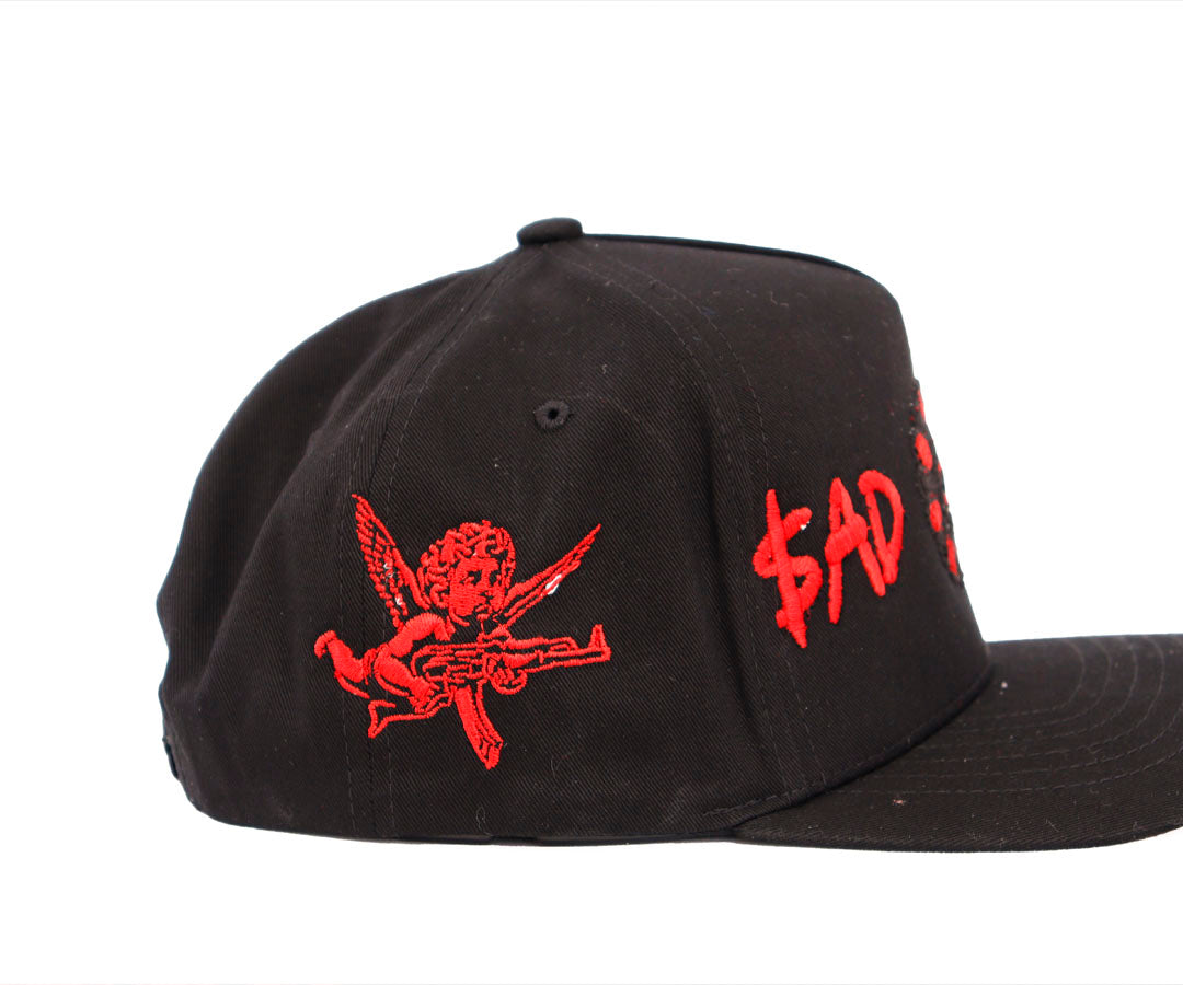 SAD BOYZ FLOWER  RED IN BLACK