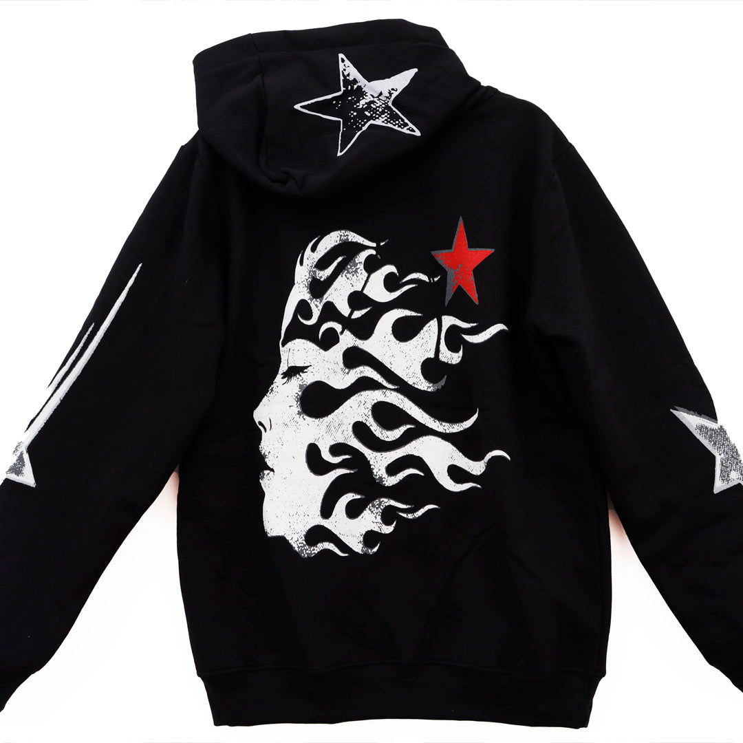 HELLSTAR FLAMES MAN BLACK SUDADERA