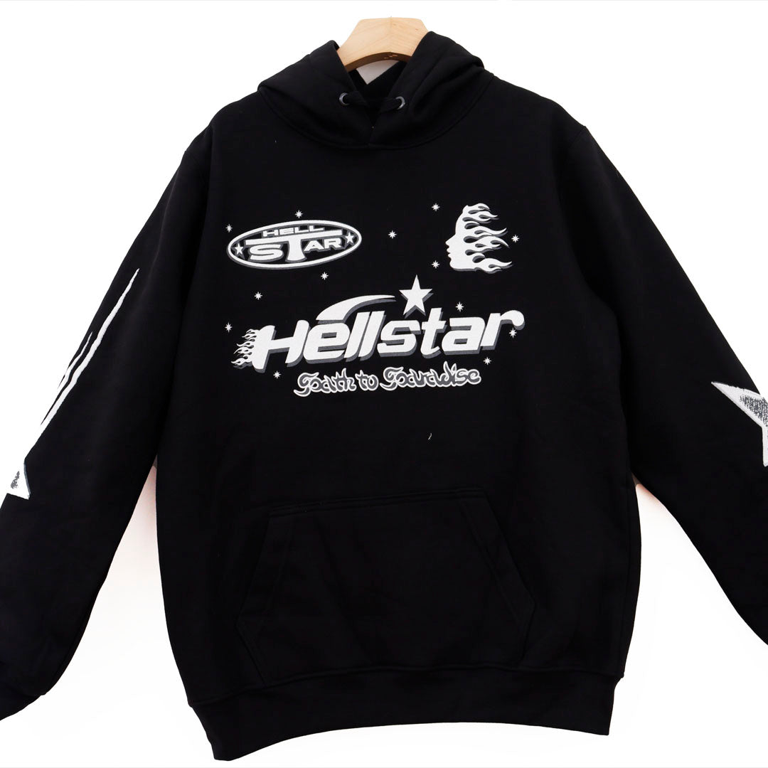 HELLSTAR FLAMES MAN BLACK SUDADERA