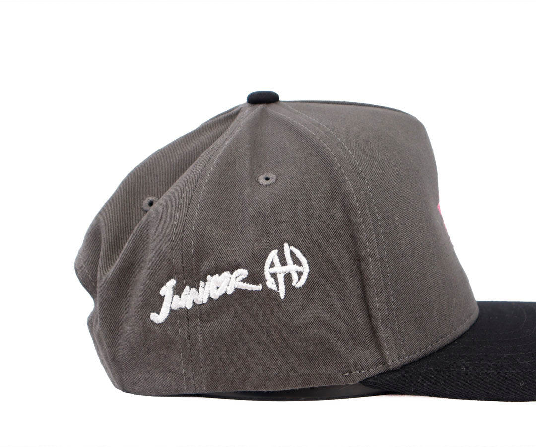 JUNIOR H DANDY HATS GRAY AND BLACK VICERA CAP KAMEL