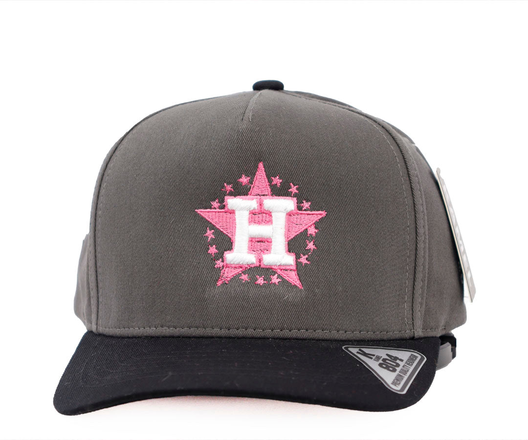 JUNIOR H DANDY HATS GRAY AND BLACK VICERA CAP KAMEL