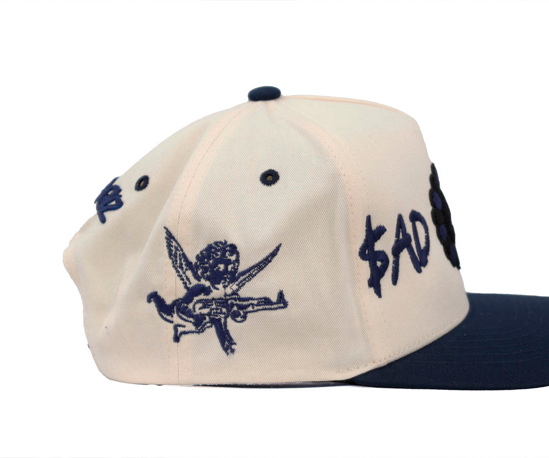 SAD BOYZ FLOWER BLACK AND NAVY KAMEL