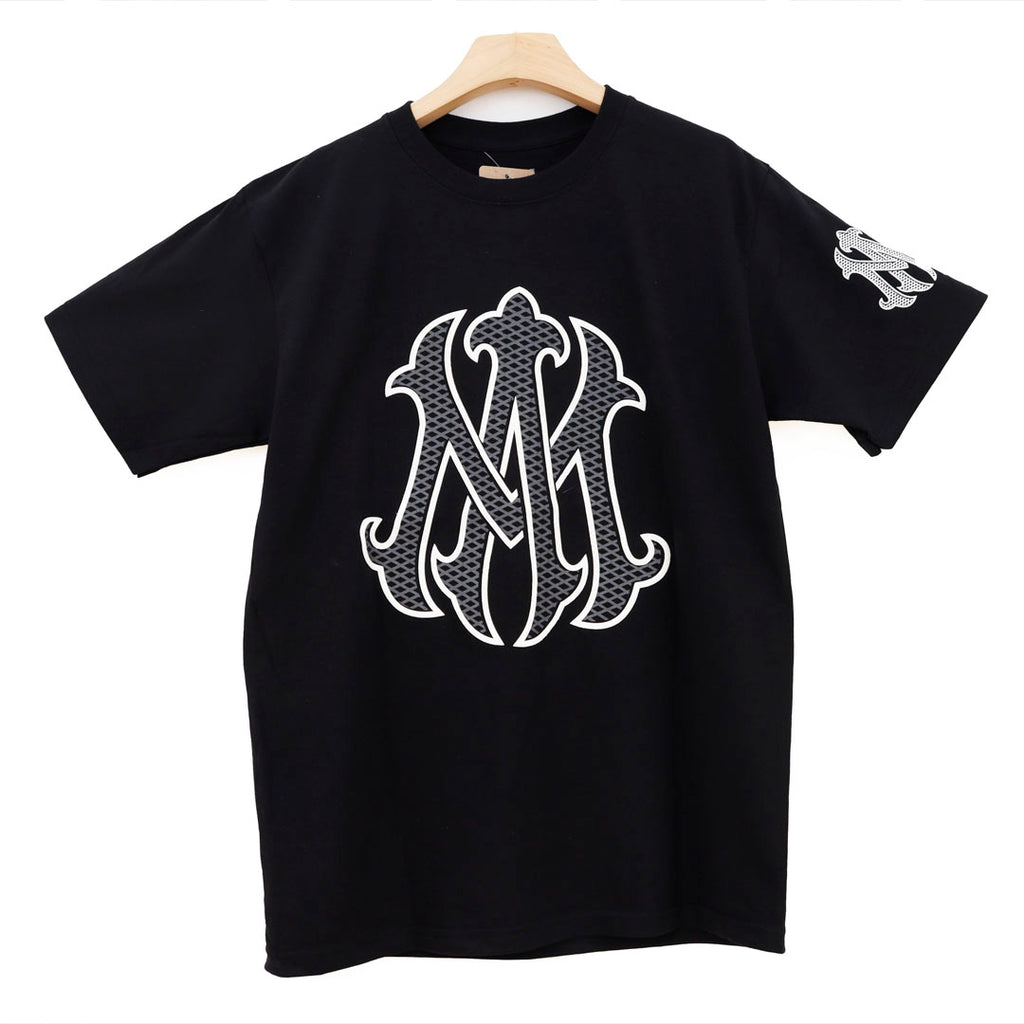 AMIRI GRAY LOGO BLACK TSHIRT