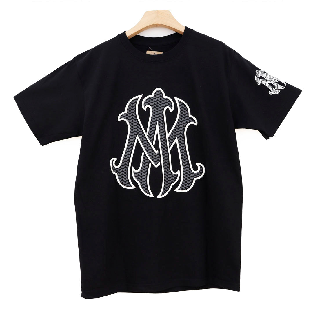 AMIRI GRAY LOGO BLACK TSHIRT