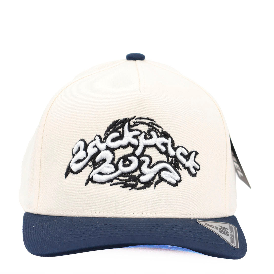 BACKPACK BOYZ WHITE AND NAVY VICERA KAMEL