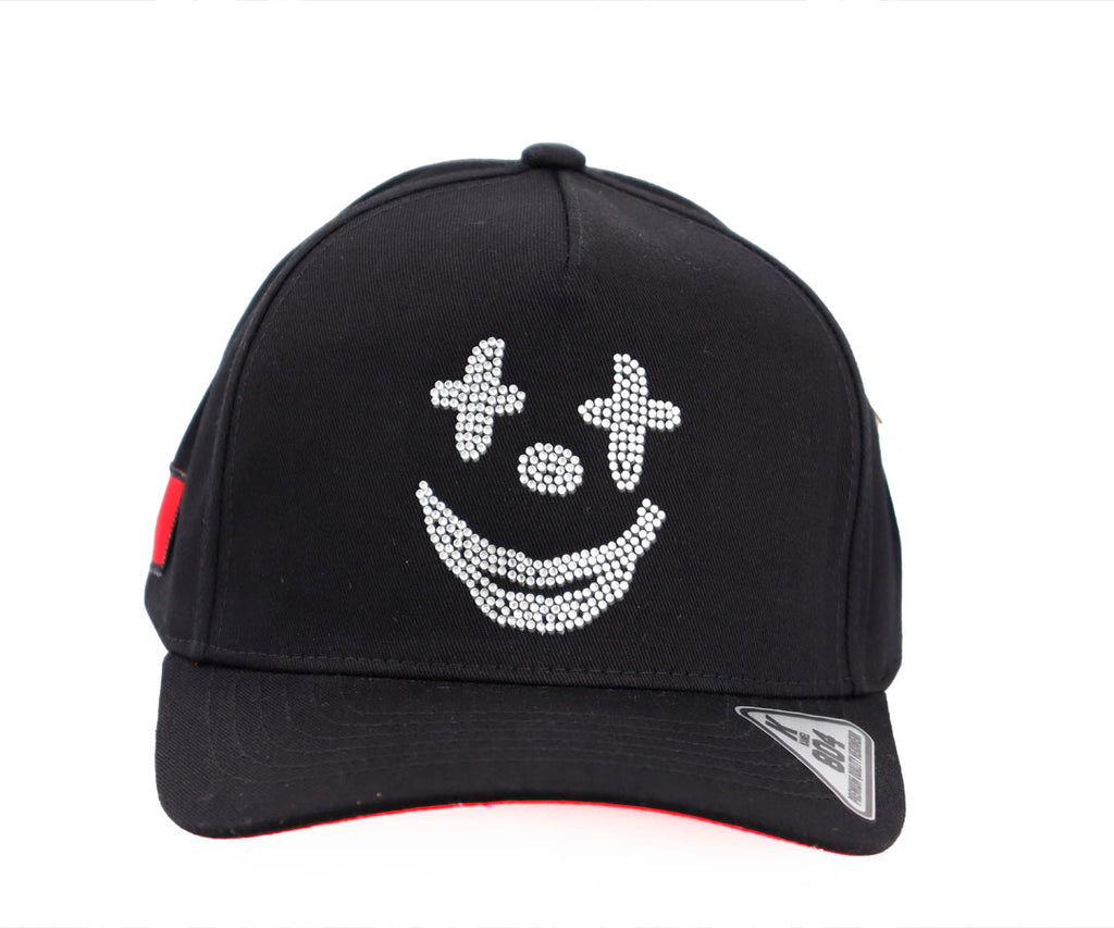 JOKER HAPPY FACE CRYSTALS BLACK KAMEL