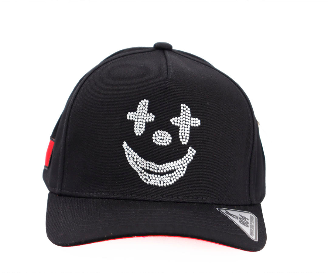 JOKER HAPPY FACE CRYSTALS BLACK KAMEL