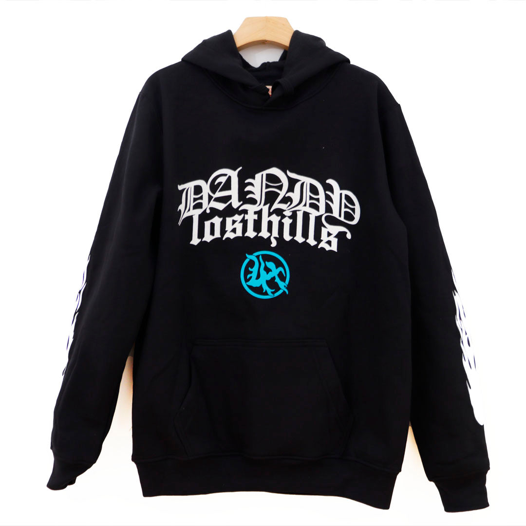 DANDY LOST HILLS WHITE AND BLUE LETTERS BLACK SUDADERA