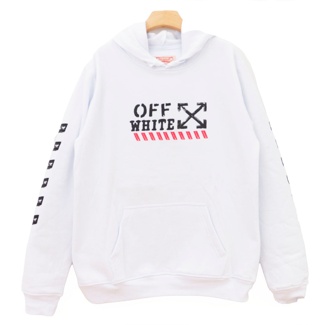 OFF WHITE TOTAL WHITE LOGO CLASSIC BACK SUDADERA