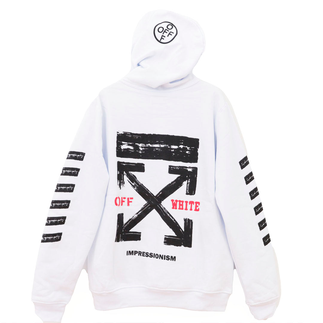 OFF WHITE TOTAL WHITE LOGO CLASSIC BACK SUDADERA