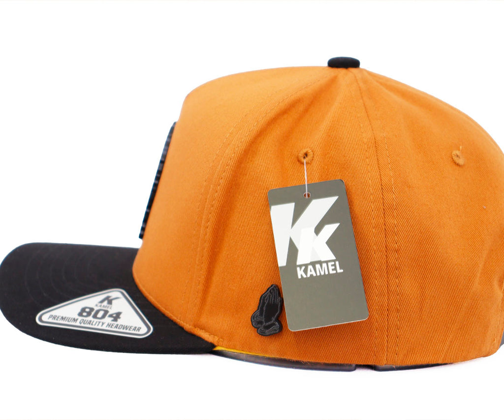 VIRGEN BROWN AND BLACK CAP PLACA KAMEL