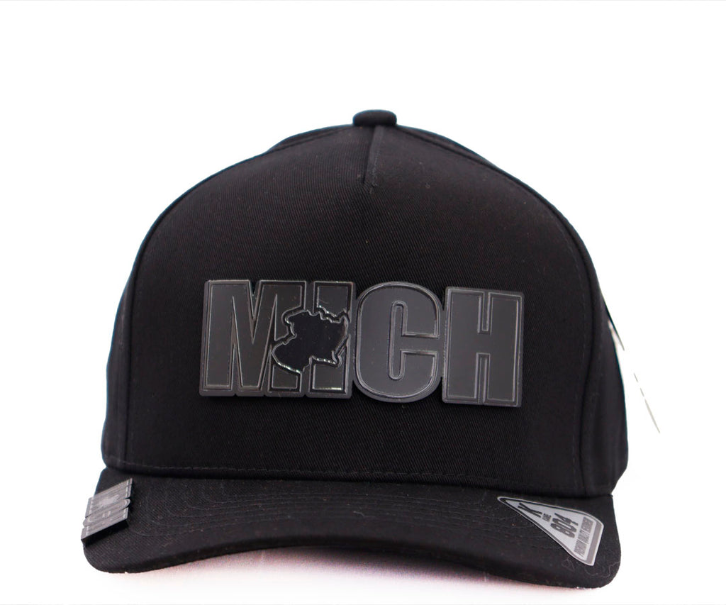 MICH BIG LETTERS BLACK MATE KAMEL