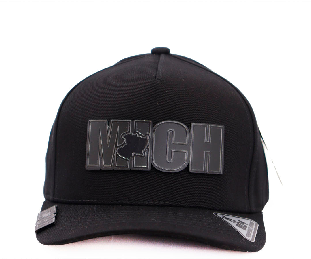 MICH BIG LETTERS BLACK MATE KAMEL