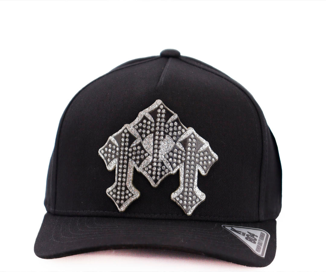 TRIPLE CRUZ SENCILLA SILVER PLACA KAMEL