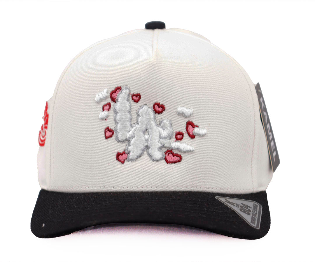 LOVE AND CLOUDS  WHITE CAP AND BLACK VICERA KAMEL